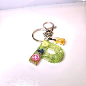 Resin Letter keychain